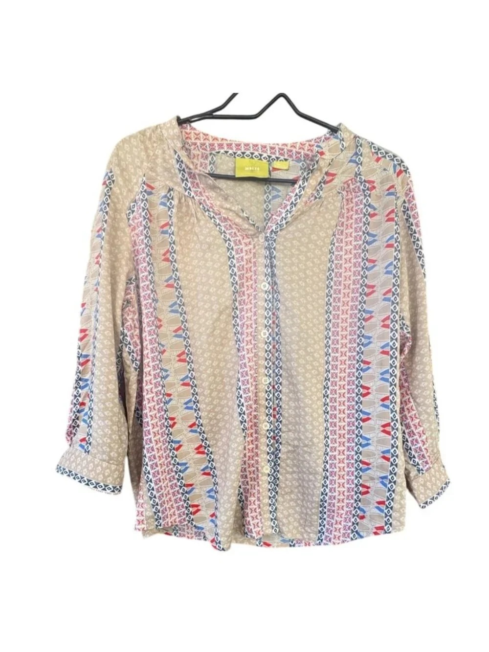 Maeve ANTHROPOLOGIE Sunset District Button Down Southwestern Print Blouse Small - Picture 6 of 8